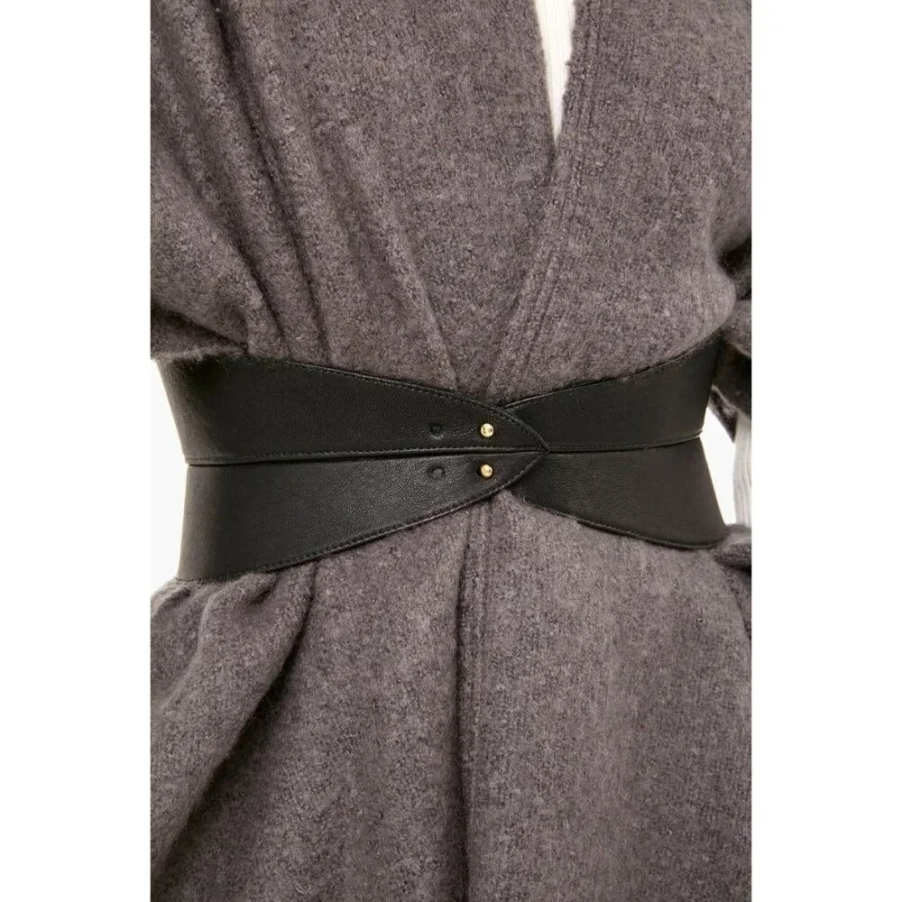 Raina Gaga Belt in Black Small/Medium New Womens Thick Leather wrap